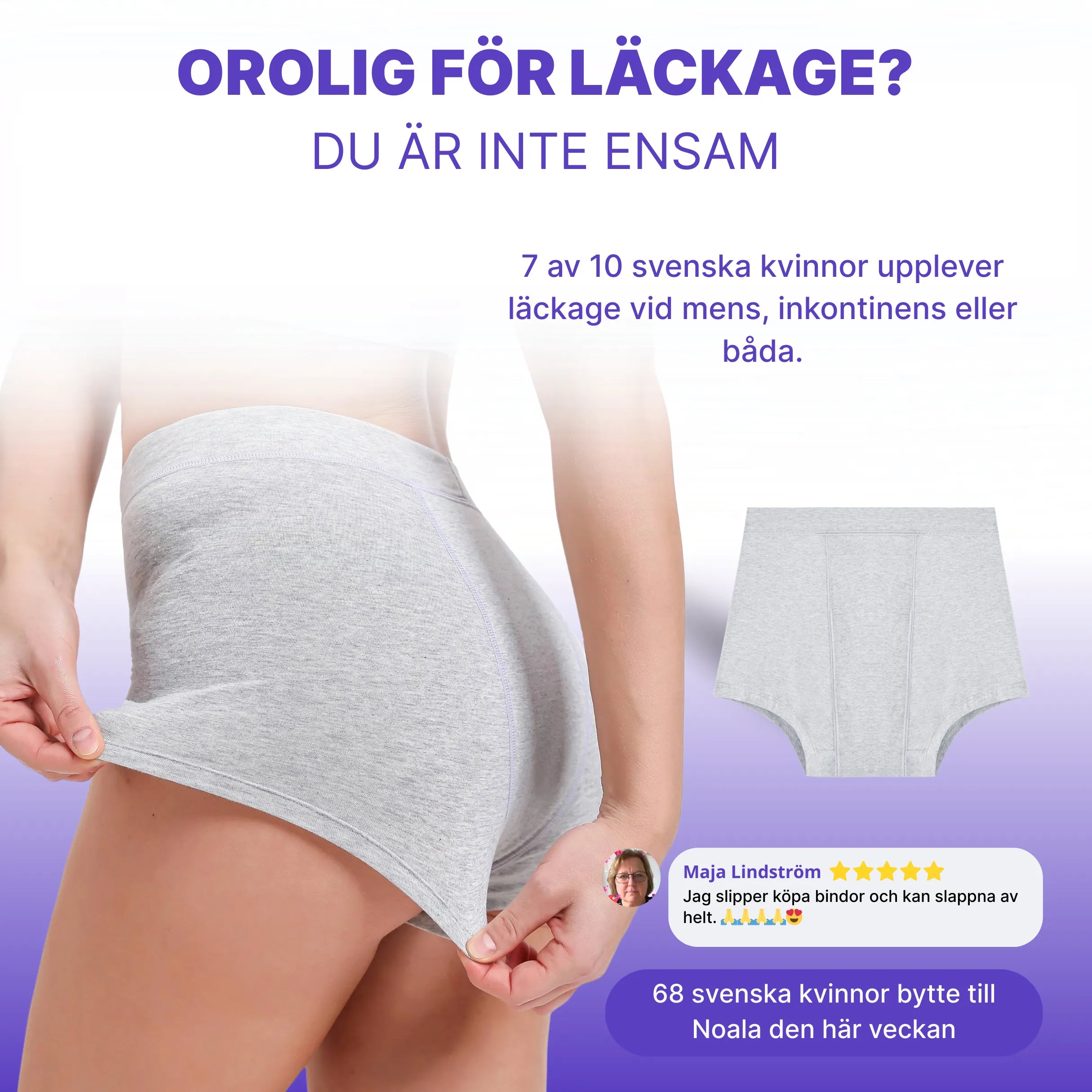 Noala Hedda™ Boyshorts för kraftig inkontinens