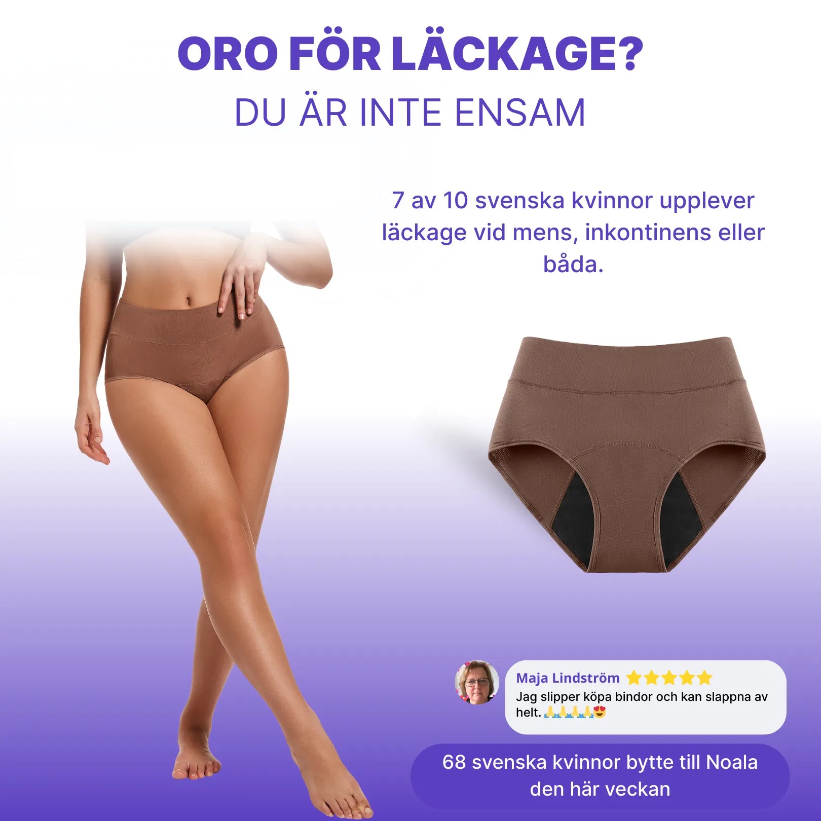 Noala Agnes™ Högmidja för måttlig inkontinens - Noala